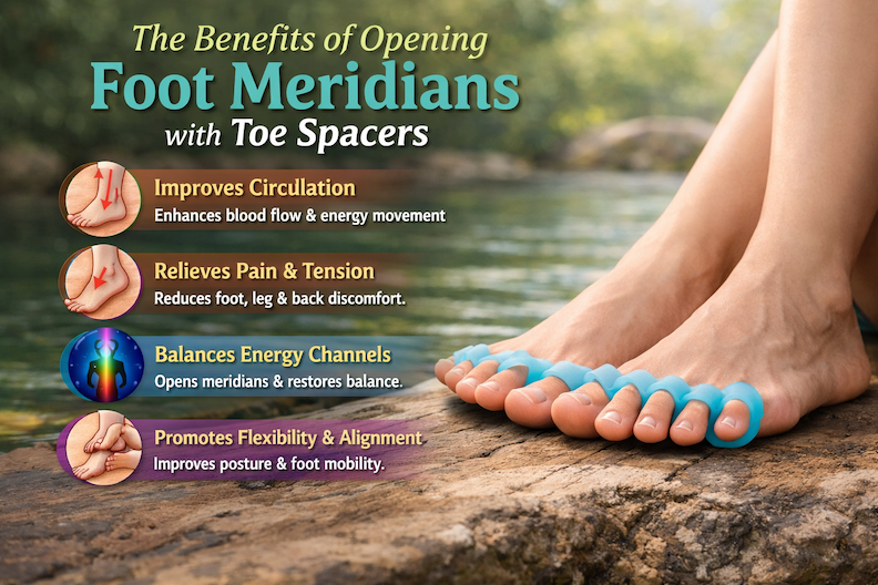 The Benefits of Opening Foot Meridians with Toe Spacers